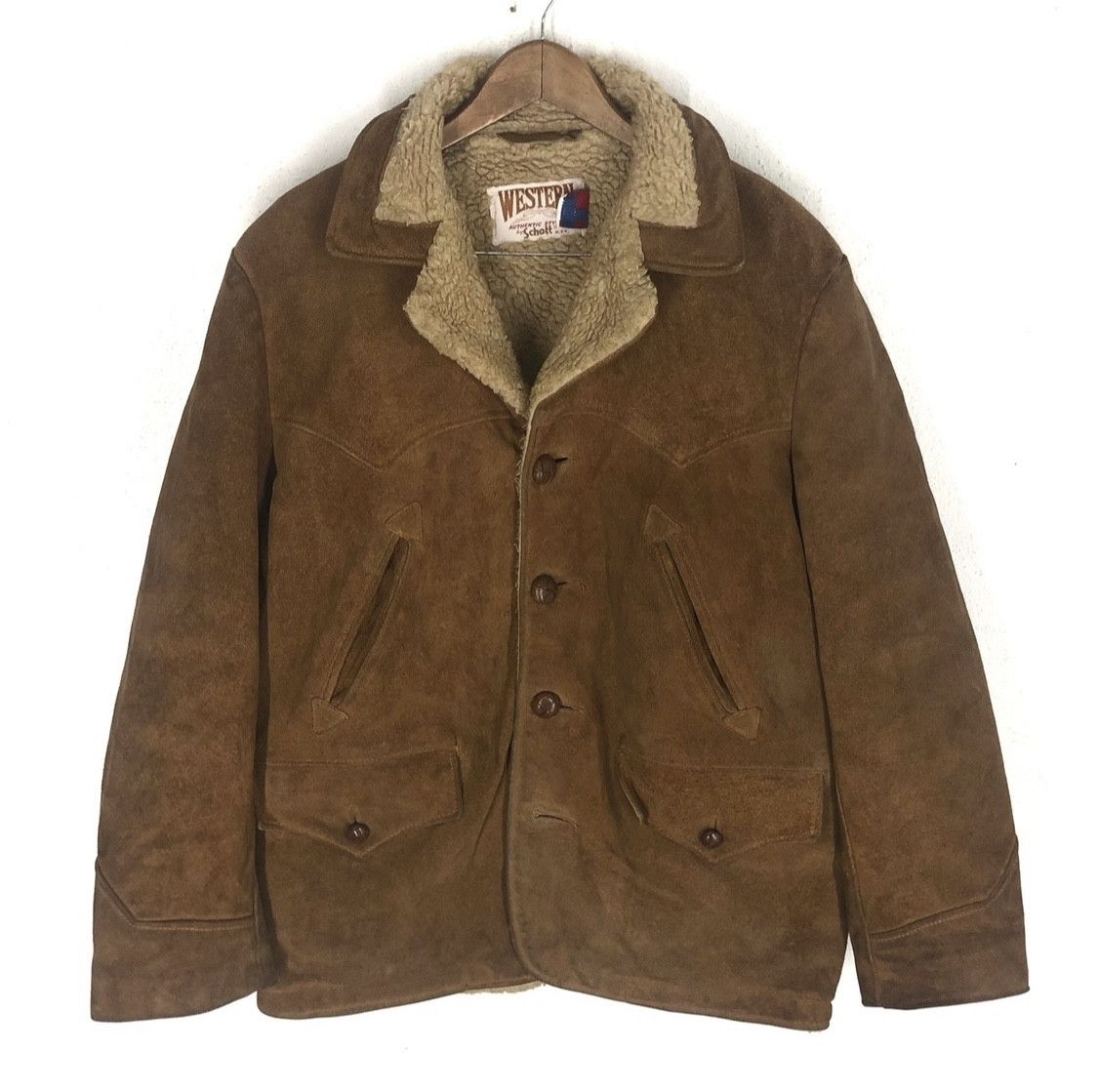Schott Rare Vintage WESTERN SCHOTT Leather Jacket Size Made in USA Size US L / EU 52-54 / 3 - 1 Thumbnail