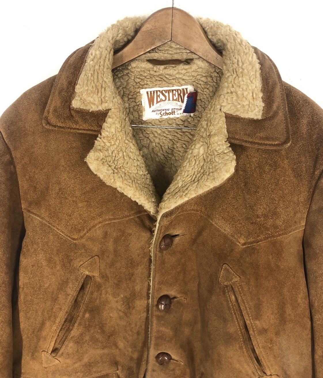 Schott Rare Vintage WESTERN SCHOTT Leather Jacket Size Made in USA Size US L / EU 52-54 / 3 - 6 Thumbnail