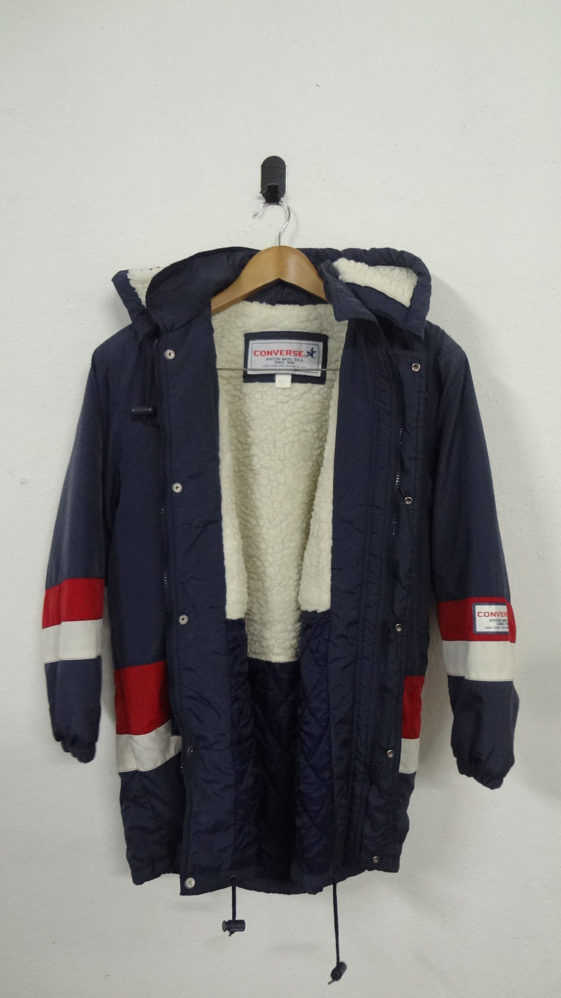 Converse × Vintage 90s Converse WINTER Jacket Parka Long Jacket Big Logo Size US L / EU 52-54 / 3 - 2 Thumbnail