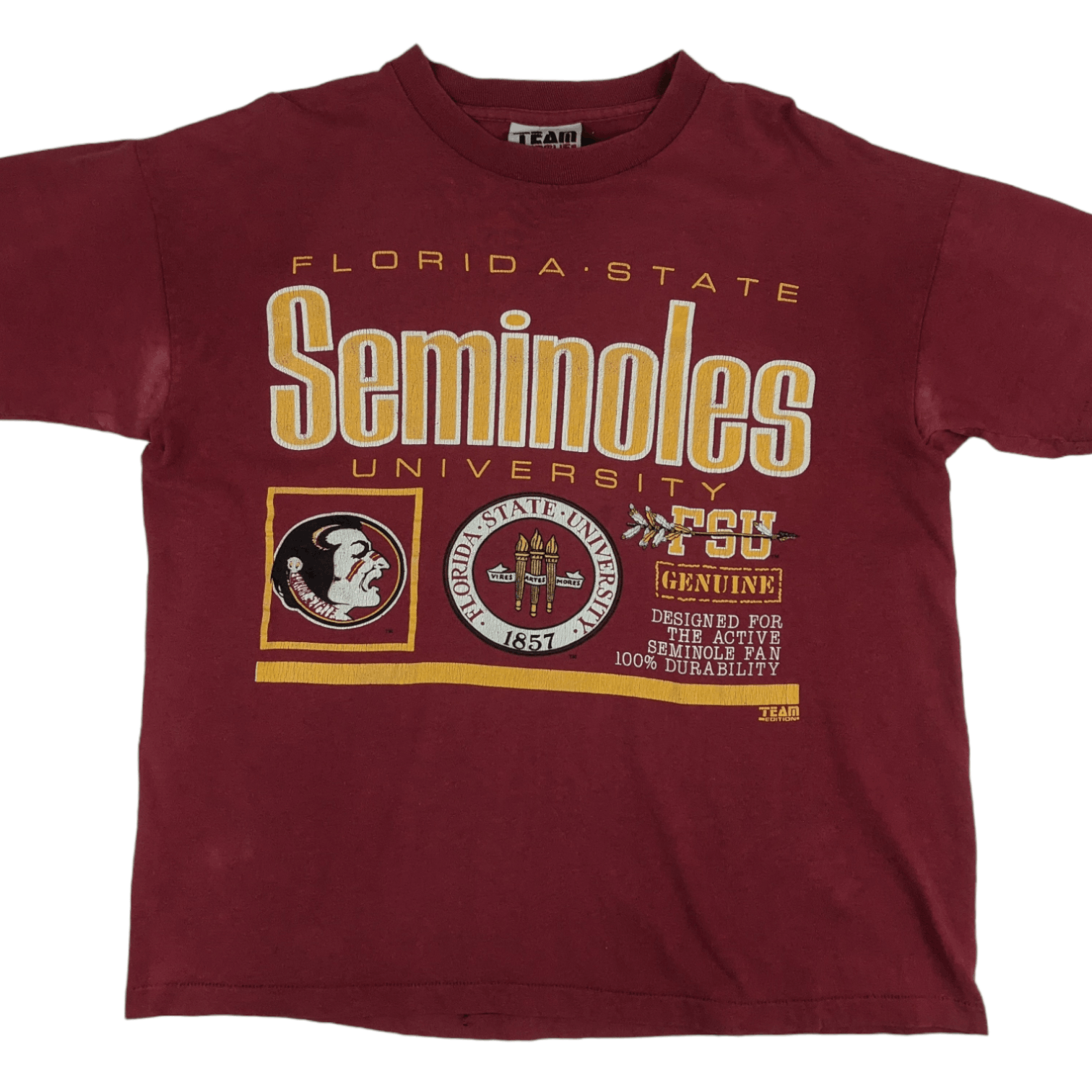 NFL 90's SEMINOLES Florida University Football Team T-Shirt Size US L / EU 52-54 / 3 - 2 Thumbnail