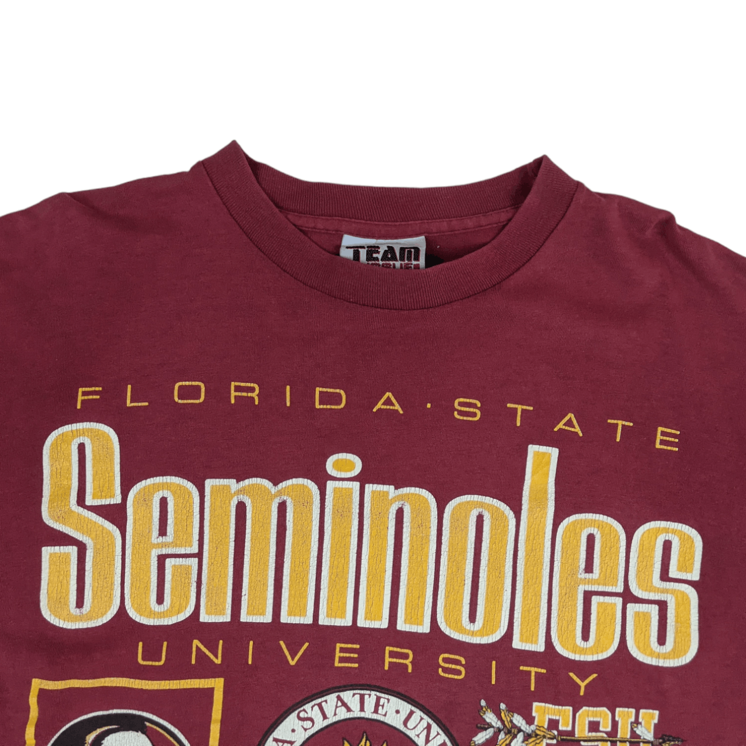 NFL 90's SEMINOLES Florida University Football Team T-Shirt Size US L / EU 52-54 / 3 - 4 Thumbnail