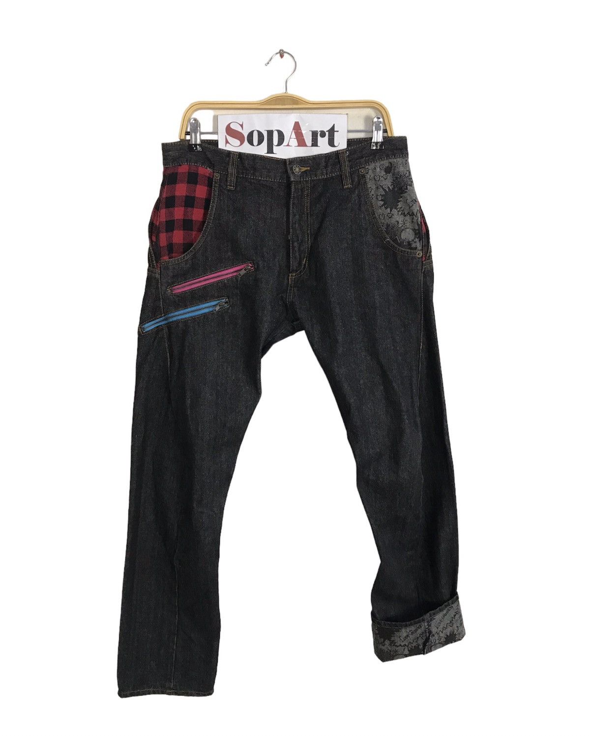 Vintage Sugestion Double Waist Design Pocket Style