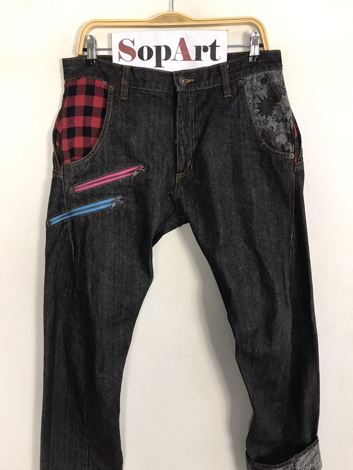 Japanese Brand Vintage Sugestion Double Waist Design Pocket Style Size US 34 / EU 50 - 3 Thumbnail