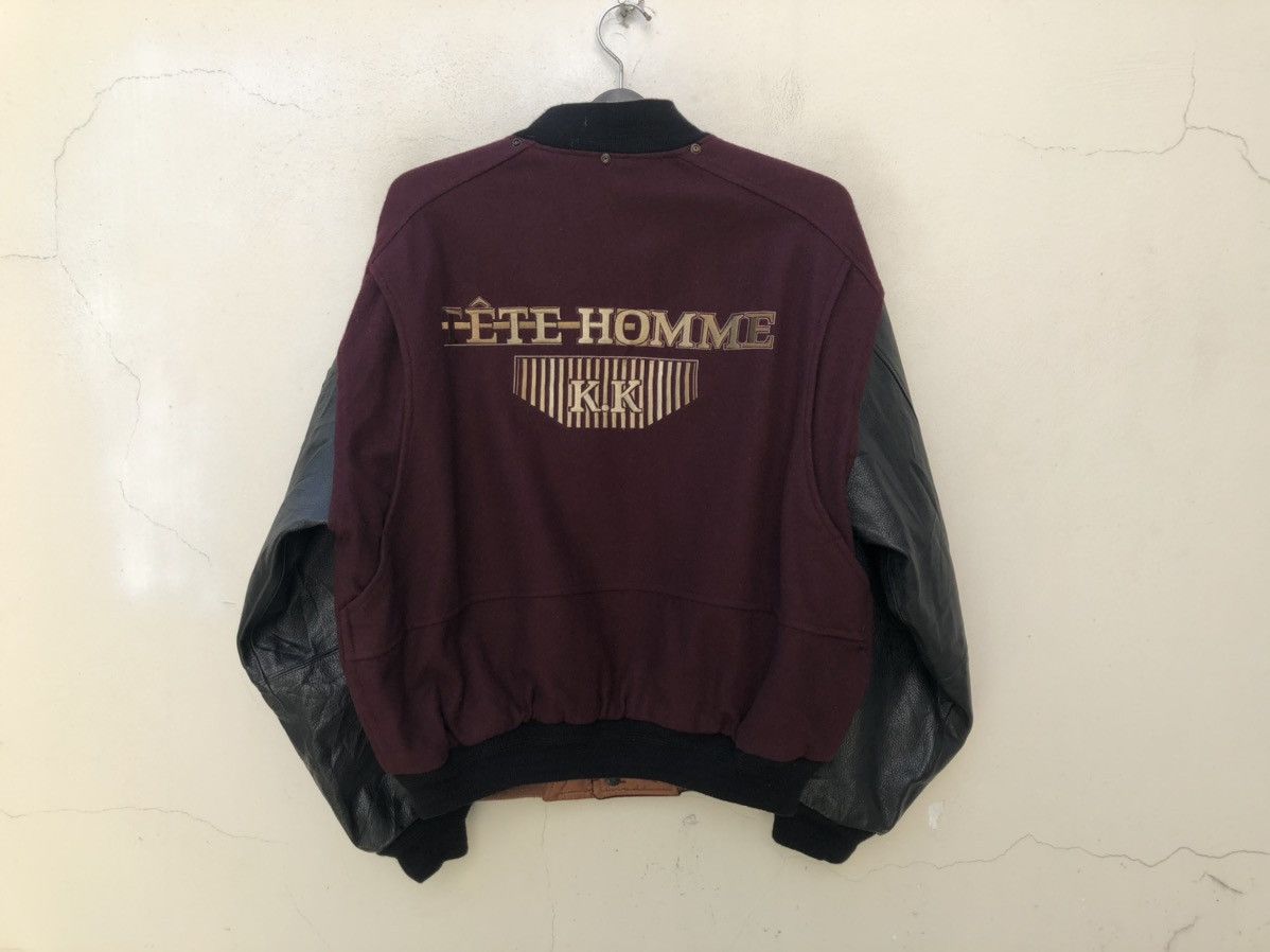 image of Tete Homme Made In Japan Reversible Bomber Varsity Jacket, Men's (Size XL)