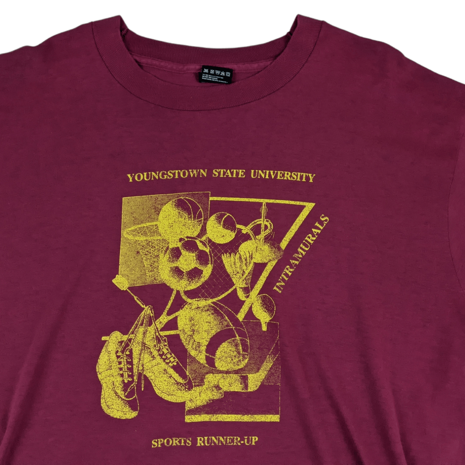 Fruit Of The Loom Vintage 80's YOUNGSTOWN STATE UNIVERSITY Single Stitches Tee Size US XL / EU 56 / 4 - 4 Thumbnail