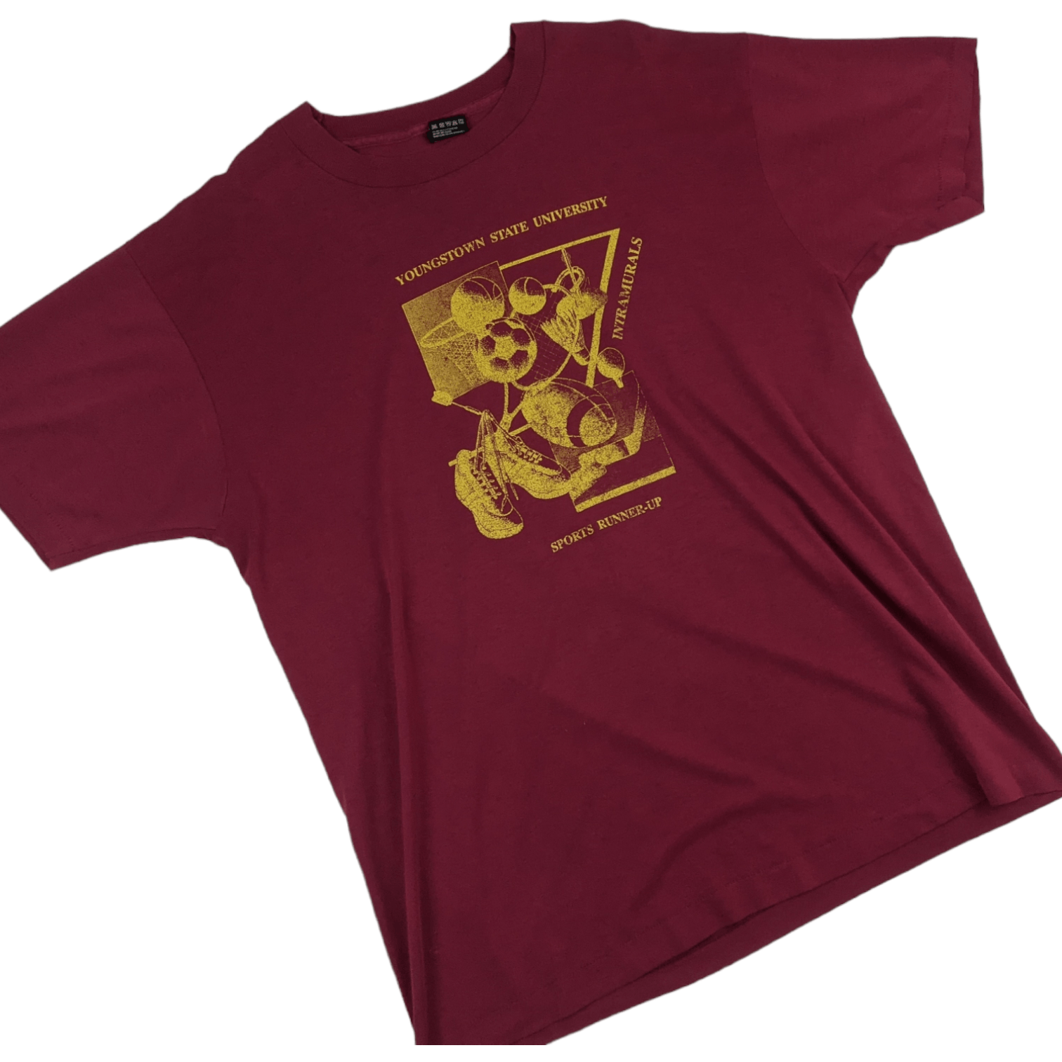 Fruit Of The Loom Vintage 80's YOUNGSTOWN STATE UNIVERSITY Single Stitches Tee Size US XL / EU 56 / 4 - 3 Thumbnail
