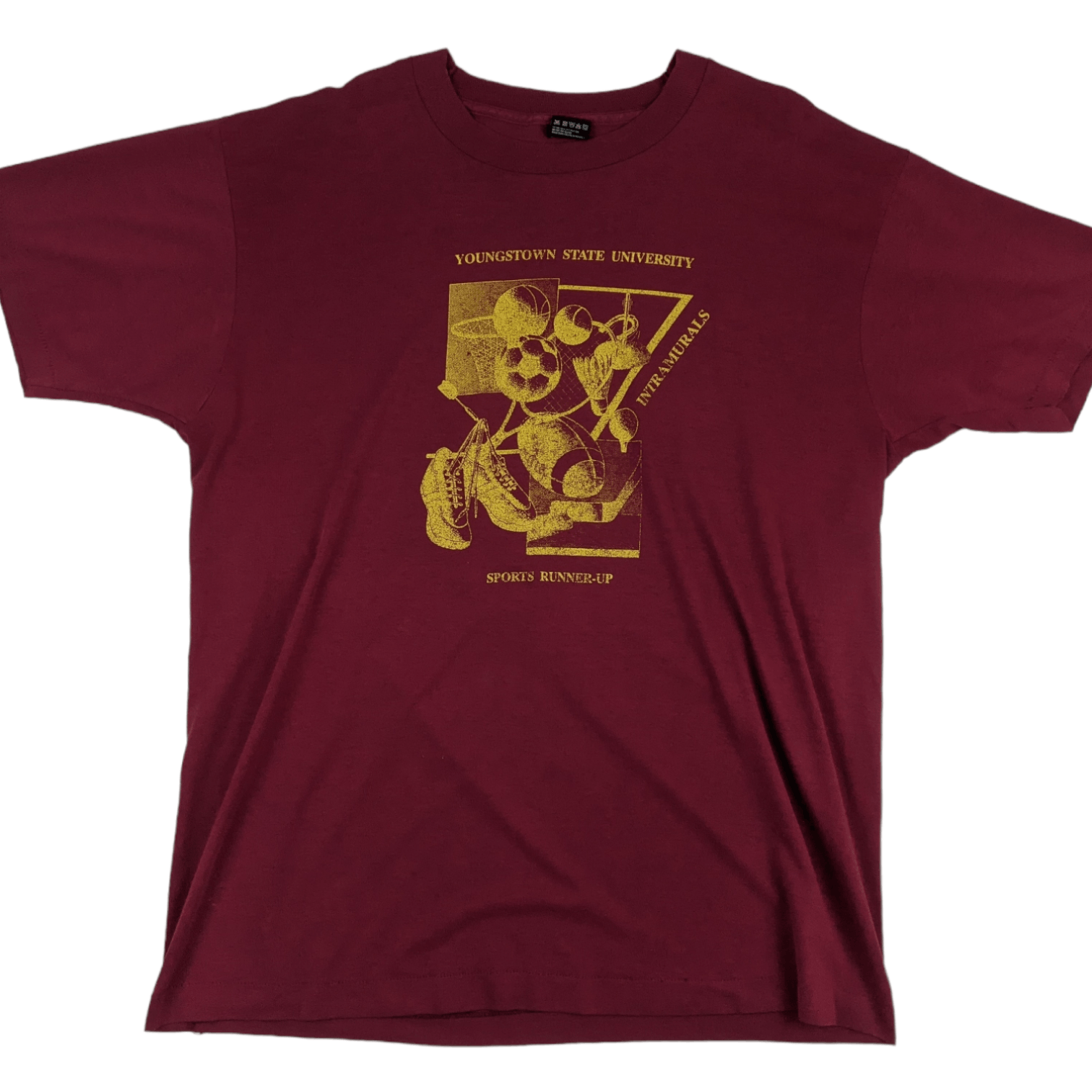 Fruit Of The Loom Vintage 80's YOUNGSTOWN STATE UNIVERSITY Single Stitches Tee Size US XL / EU 56 / 4 - 2 Thumbnail