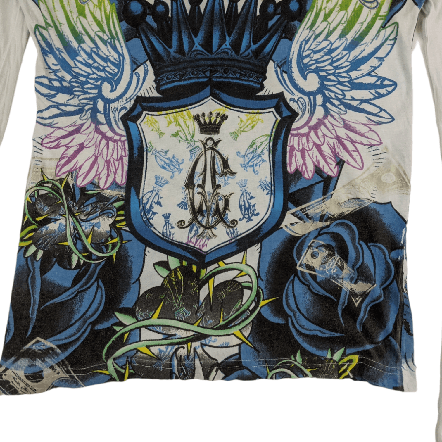 Christian Audigier Vintage CHRISTIAN AUDIGER Full Print Long Sleeve Polo Shirt Size US S / EU 44-46 / 1 - 6 Thumbnail