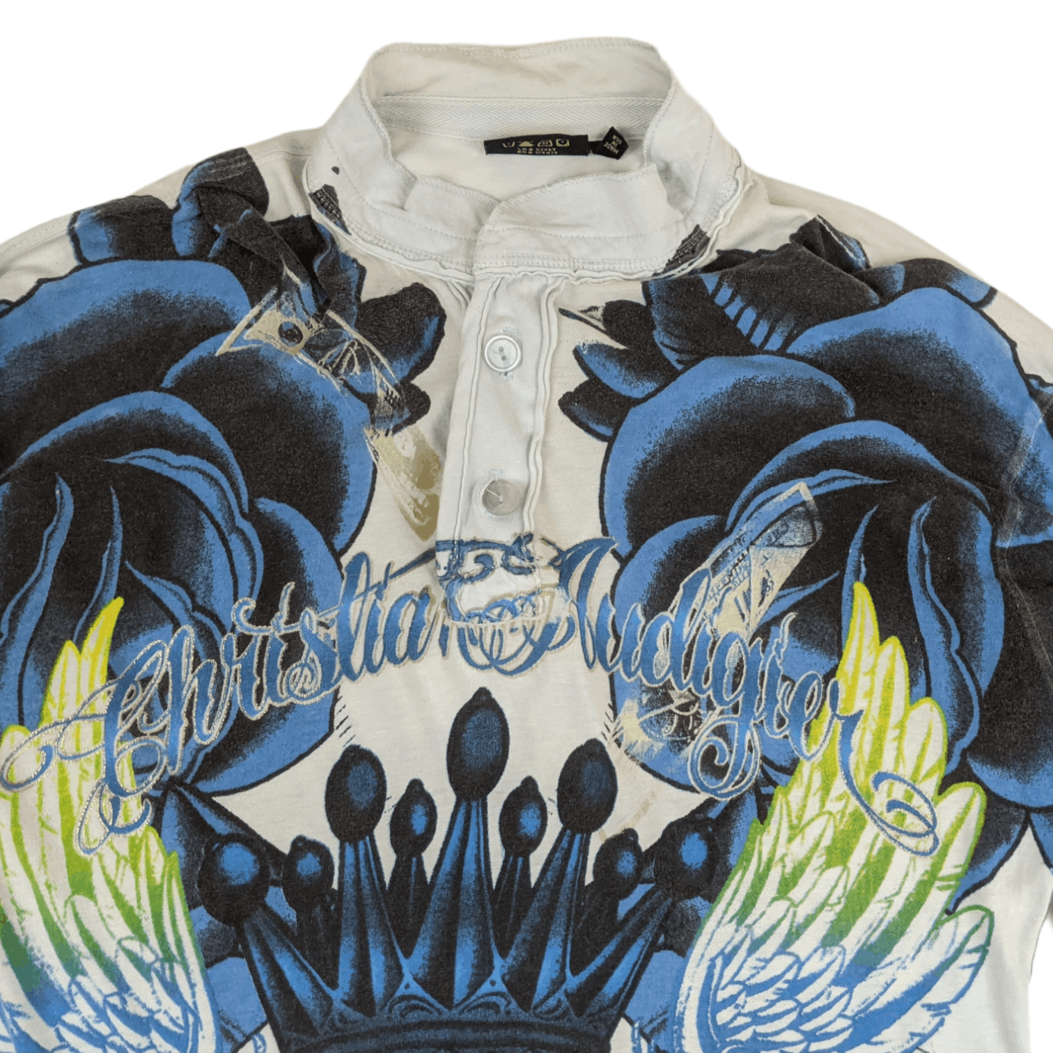 Christian Audigier Vintage CHRISTIAN AUDIGER Full Print Long Sleeve Polo Shirt Size US S / EU 44-46 / 1 - 4 Thumbnail