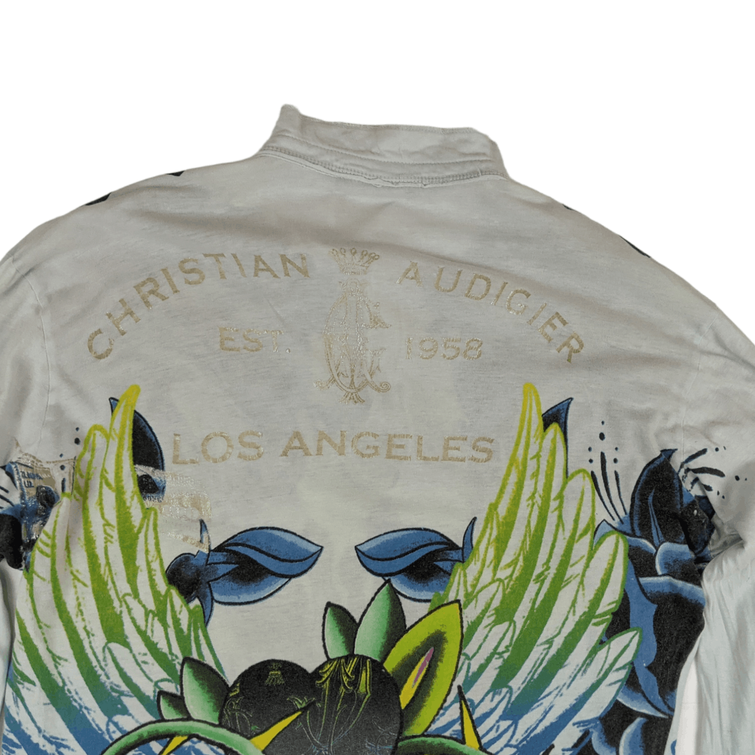 Christian Audigier Vintage CHRISTIAN AUDIGER Full Print Long Sleeve Polo Shirt Size US S / EU 44-46 / 1 - 9 Thumbnail