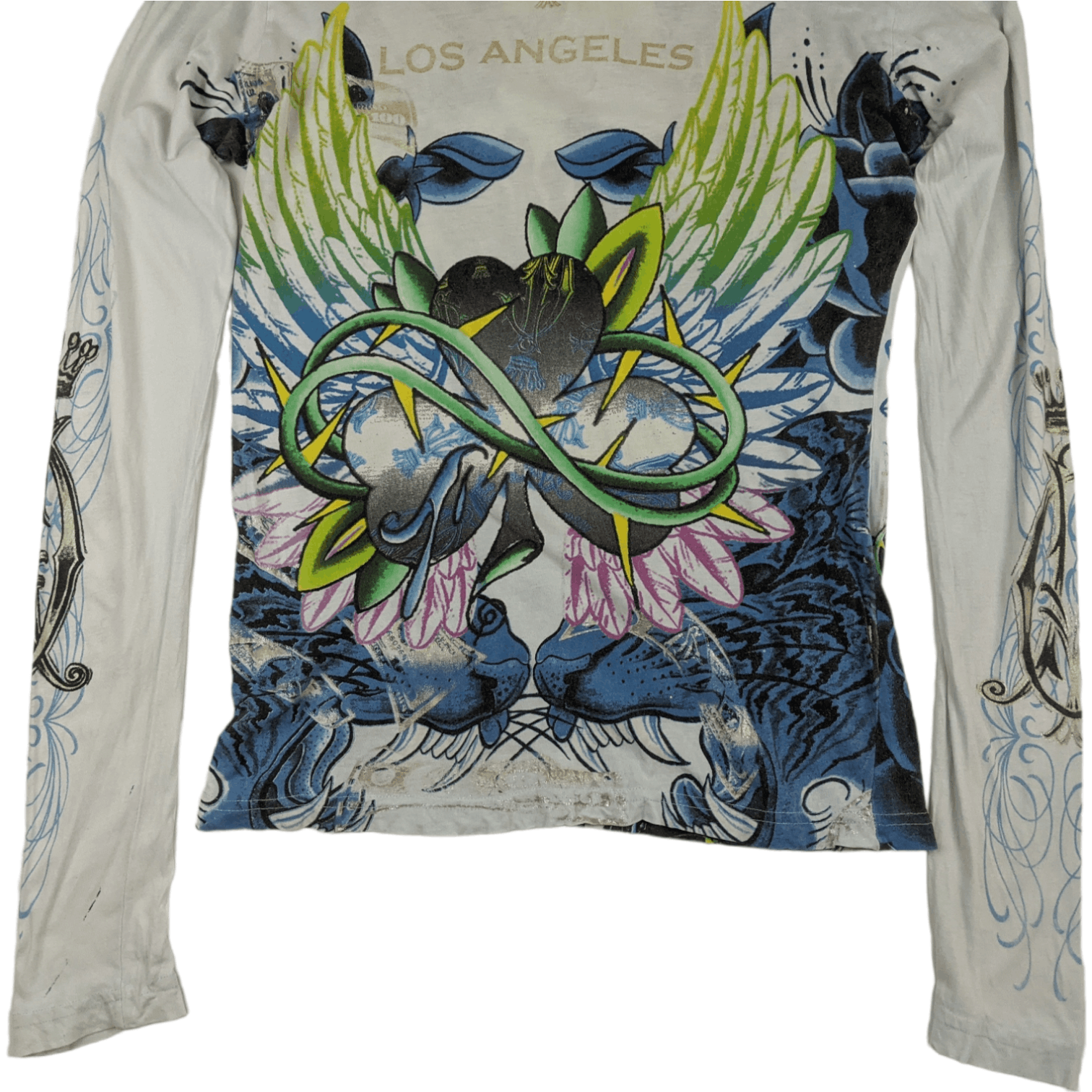Christian Audigier Vintage CHRISTIAN AUDIGER Full Print Long Sleeve Polo Shirt Size US S / EU 44-46 / 1 - 5 Thumbnail