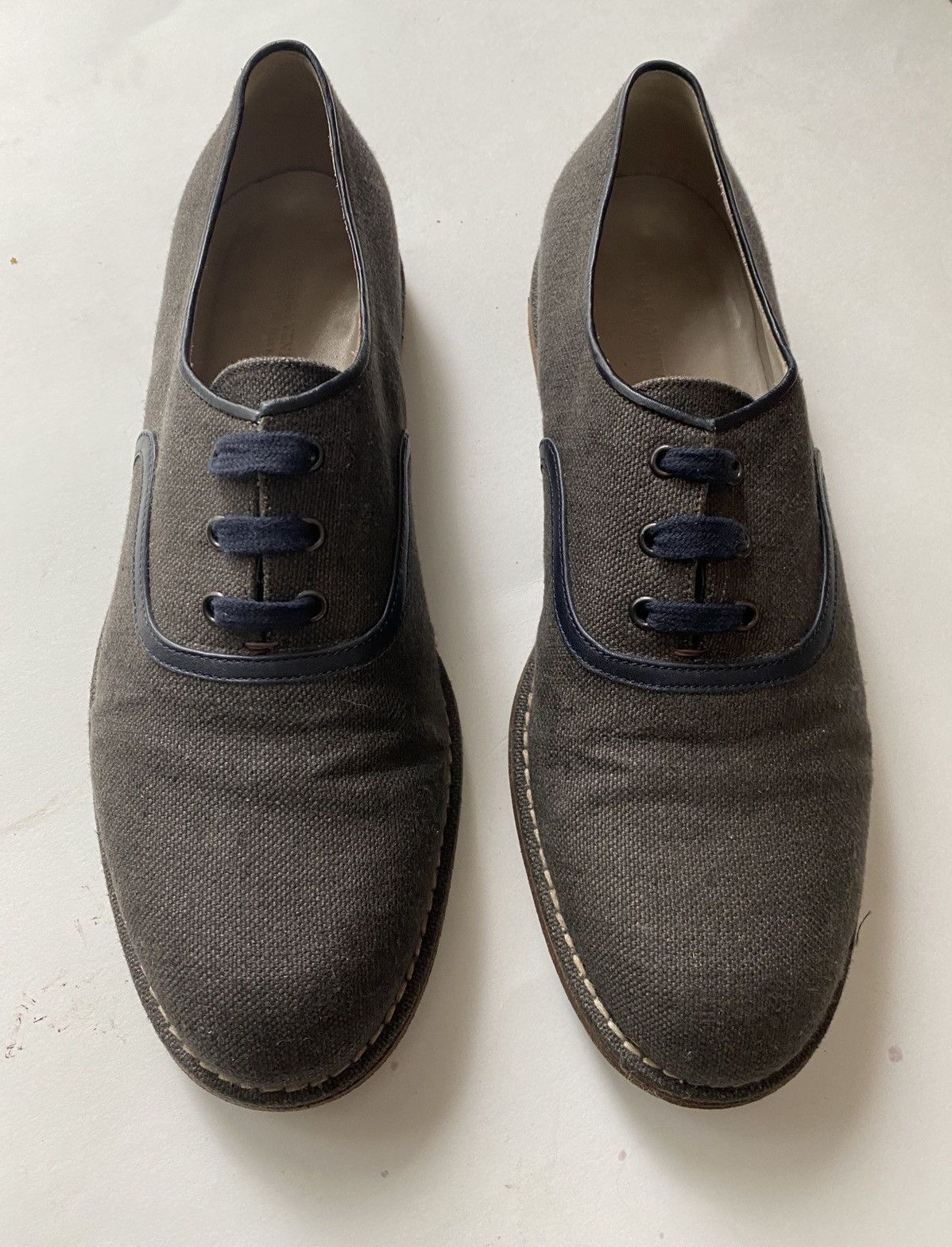 Bottega Veneta Tweed and leather trim Bottega Veneta lace ups size 46 Size US 13 / EU 46 - 2 Thumbnail