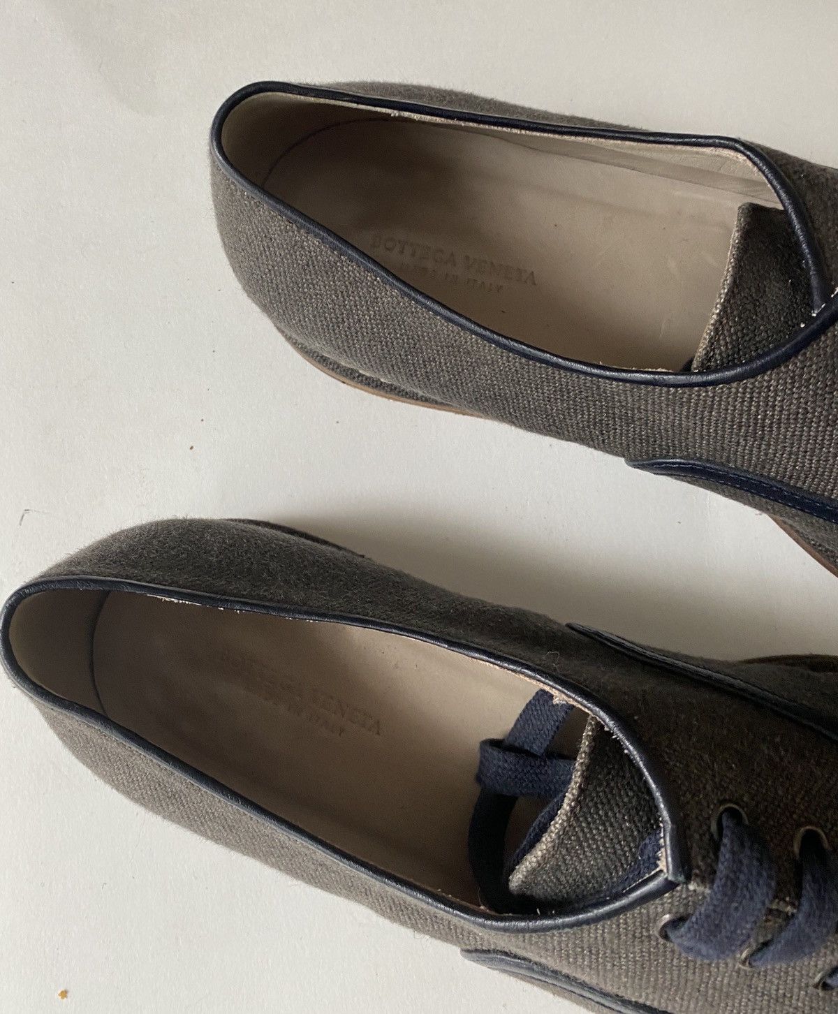 Bottega Veneta Tweed and leather trim Bottega Veneta lace ups size 46 Size US 13 / EU 46 - 3 Thumbnail
