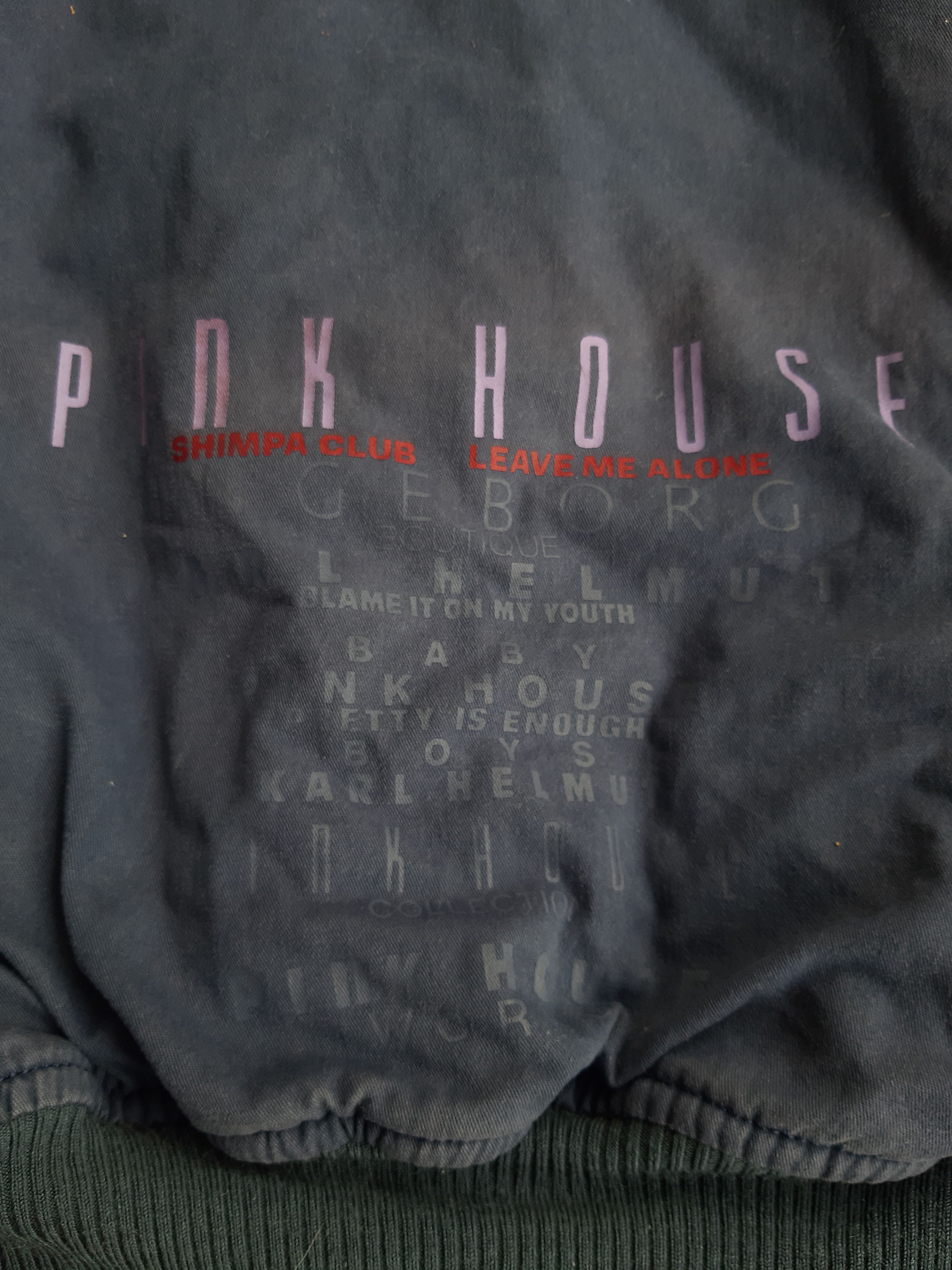 Karl Helmut True Vintage Pink House Punchwork Bomber Jacket Size US M / EU 48-50 / 2 - 8 Thumbnail