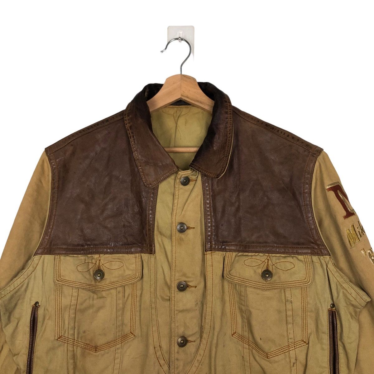 Japanese Brand VINTAGE CROPPED WESTERN COWBOY JACKET LEATHER PARTS Size US M / EU 48-50 / 2 - 2 Thumbnail
