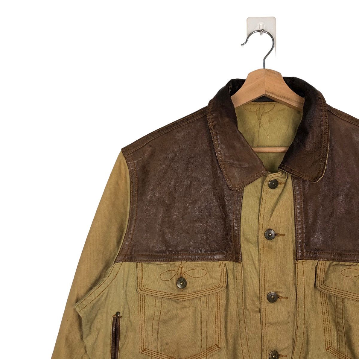 Japanese Brand VINTAGE CROPPED WESTERN COWBOY JACKET LEATHER PARTS Size US M / EU 48-50 / 2 - 6 Thumbnail