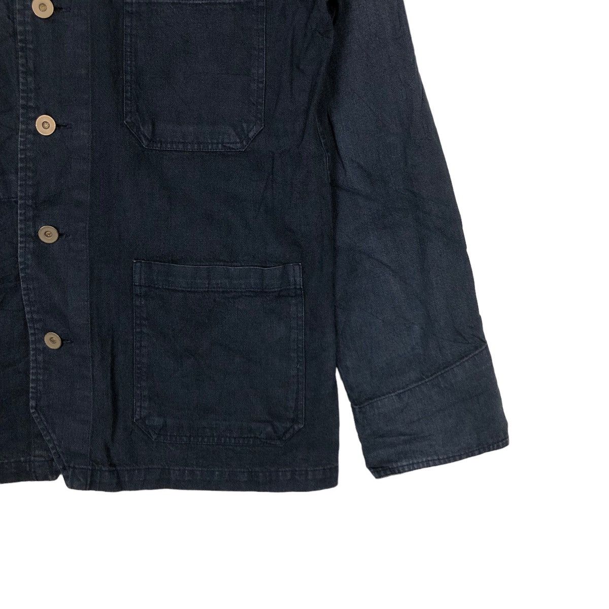 Blue Blue Japan VINTAGE HIKORY CHORE WORK JACKET BLUE BUTTERFLY JAPAN MADE Size US M / EU 48-50 / 2 - 4 Thumbnail