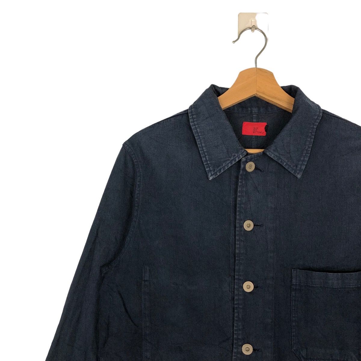Blue Blue Japan VINTAGE HIKORY CHORE WORK JACKET BLUE BUTTERFLY JAPAN MADE Size US M / EU 48-50 / 2 - 6 Thumbnail