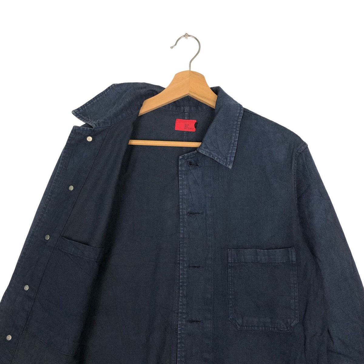 Blue Blue Japan VINTAGE HIKORY CHORE WORK JACKET BLUE BUTTERFLY JAPAN MADE Size US M / EU 48-50 / 2 - 9 Thumbnail