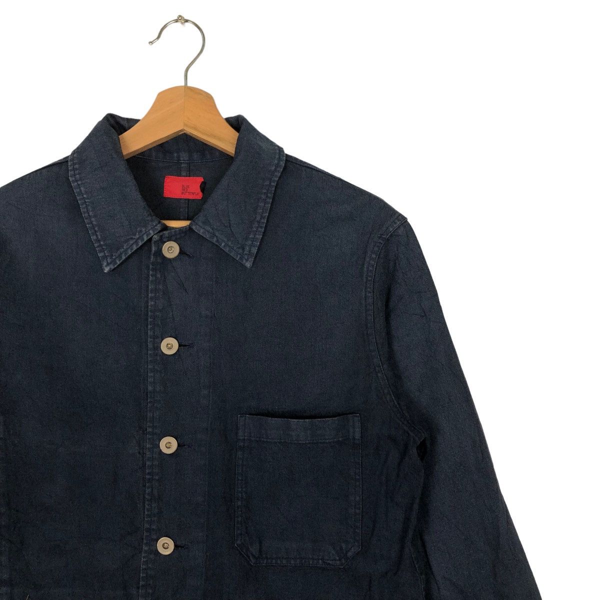 Blue Blue Japan VINTAGE HIKORY CHORE WORK JACKET BLUE BUTTERFLY JAPAN MADE Size US M / EU 48-50 / 2 - 5 Thumbnail
