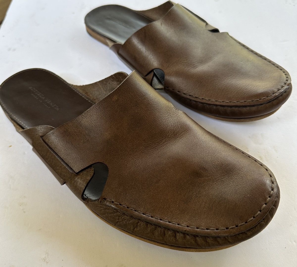 Bottega Veneta Bottega Veneta Leather Sandals Size 46 Size US 13 / EU 46 - 1 Thumbnail