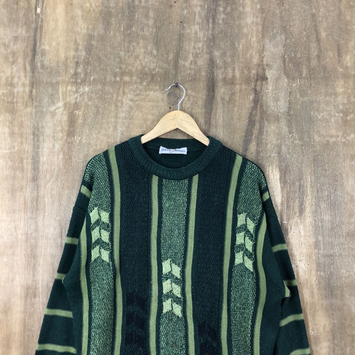 Aran Isles Knitwear Giacono Dicandia Green Knitwear sweatshirt vintage #6342 Size US M / EU 48-50 / 2 - 2 Thumbnail