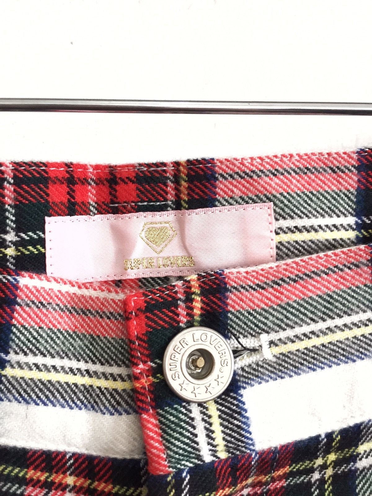 Super Lovers Super Lover 🇯🇵 Bondage Check Tartan Slim Pants Size US 28 / EU 44 - 5 Thumbnail