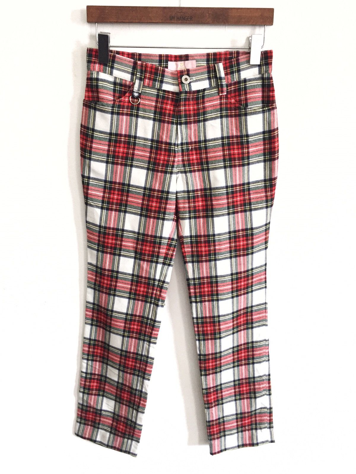 Super Lovers Super Lover 🇯🇵 Bondage Check Tartan Slim Pants Size US 28 / EU 44 - 2 Thumbnail