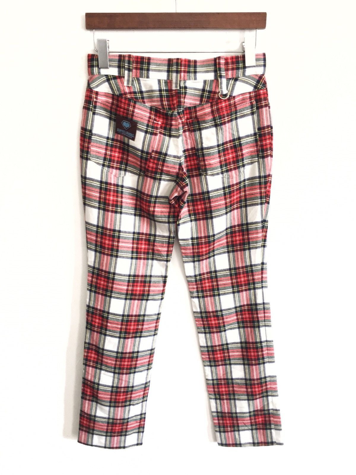 Super Lovers Super Lover 🇯🇵 Bondage Check Tartan Slim Pants Size US 28 / EU 44 - 1 Thumbnail