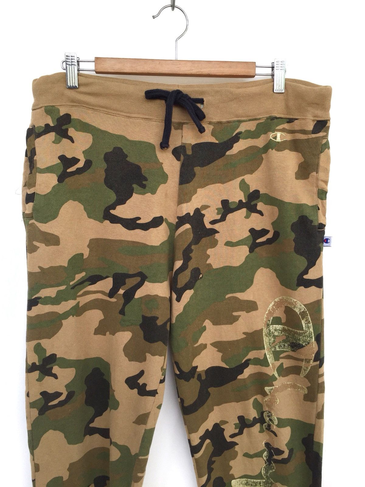 Champion Vtg OG Champion Camo Drawstring Slim Jogger Pants Size US 34 / EU 50 - 2 Thumbnail
