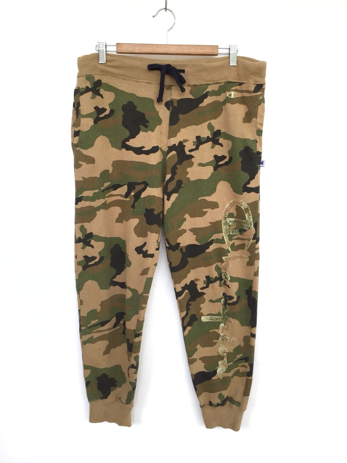 Champion Vtg OG Champion Camo Drawstring Slim Jogger Pants Size US 34 / EU 50 - 1 Thumbnail
