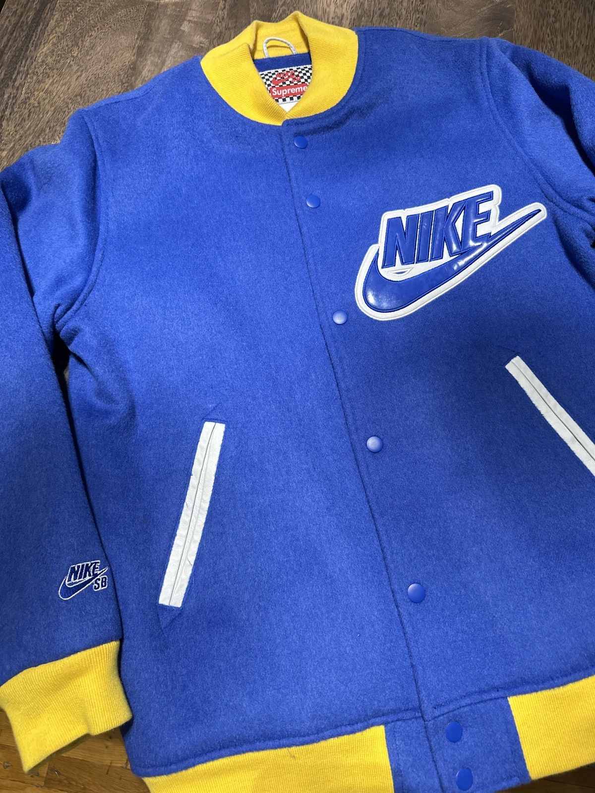 Supreme nike clearance sb varsity jacket