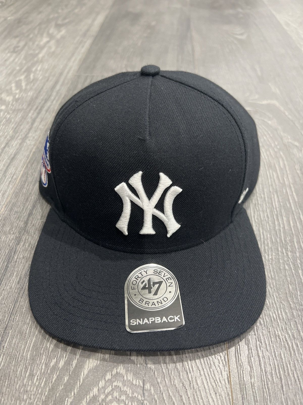 SS15 Supreme x Yankees x 47 Brand Navy 5-panel Cap Hat