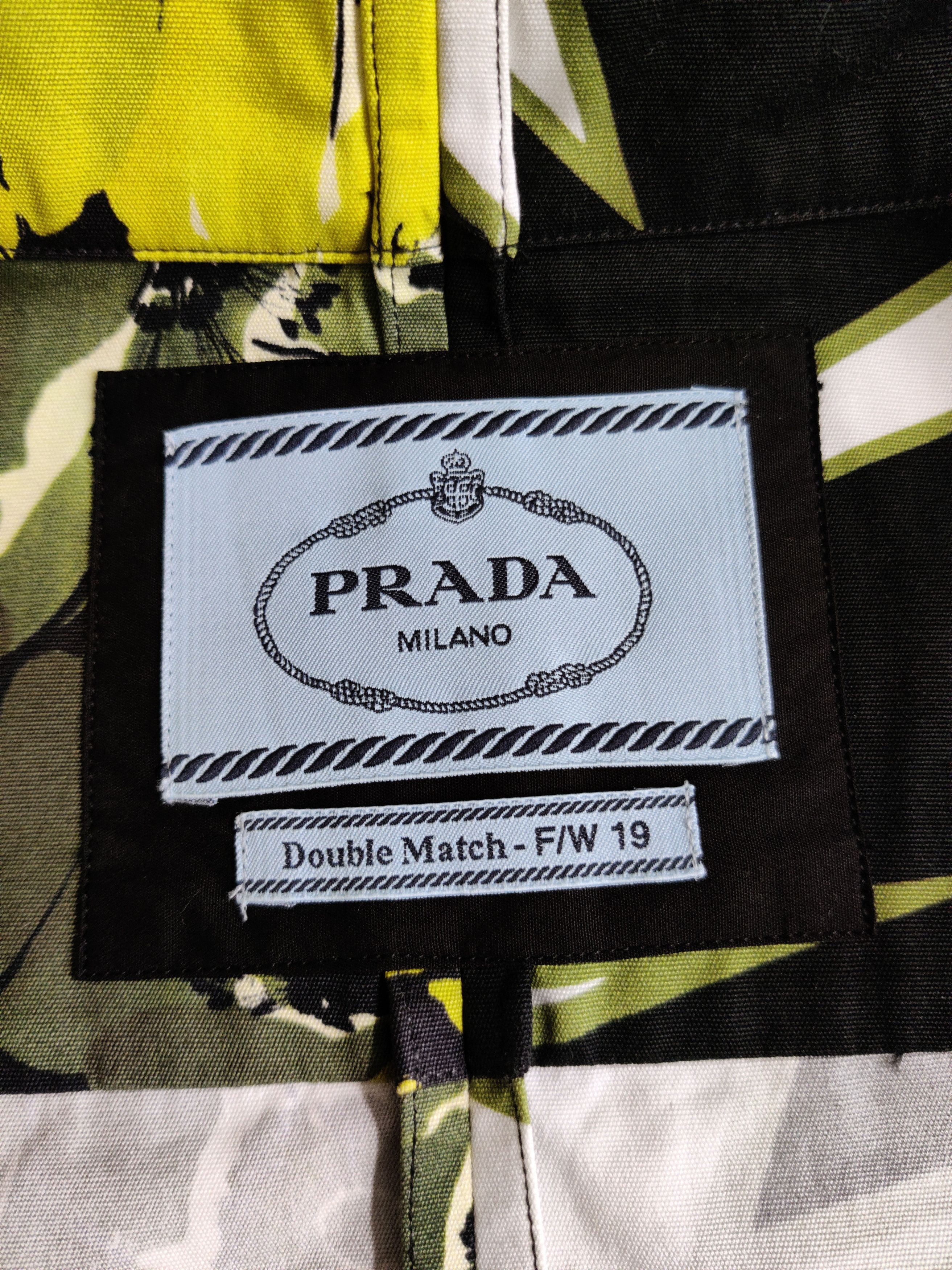 Prada Double Match Bolt Flower Shirt Size US M / EU 48-50 / 2 - 5 Thumbnail