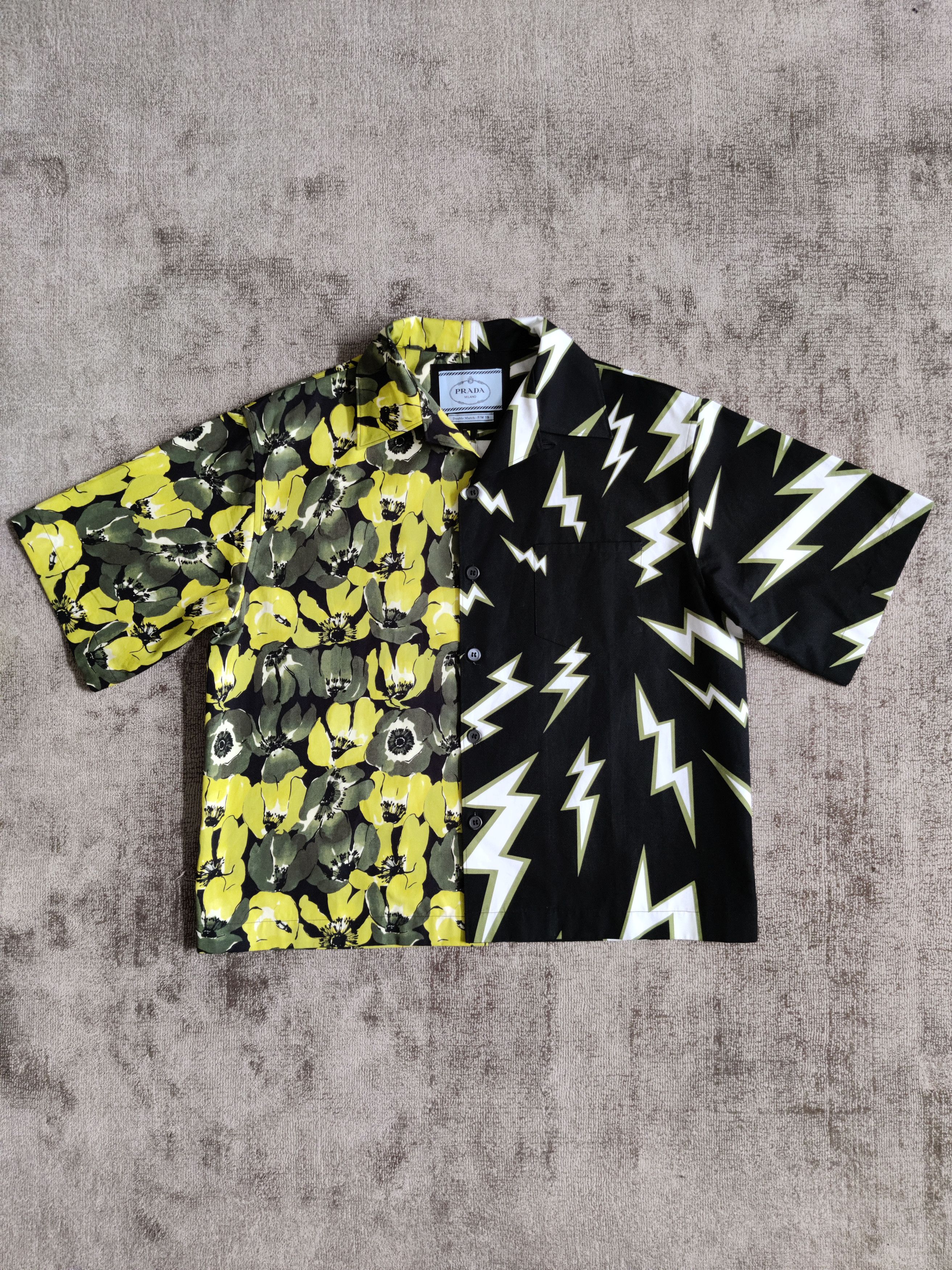 Prada Double Match Bolt Flower Shirt Size US M / EU 48-50 / 2 - 1 Thumbnail