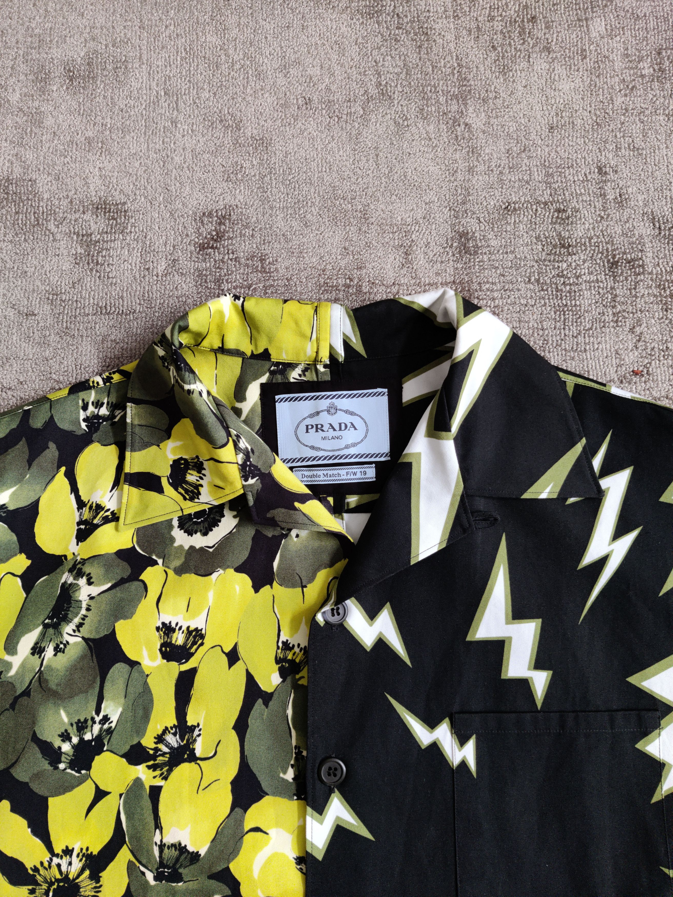 Prada Double Match Bolt Flower Shirt Size US M / EU 48-50 / 2 - 3 Thumbnail