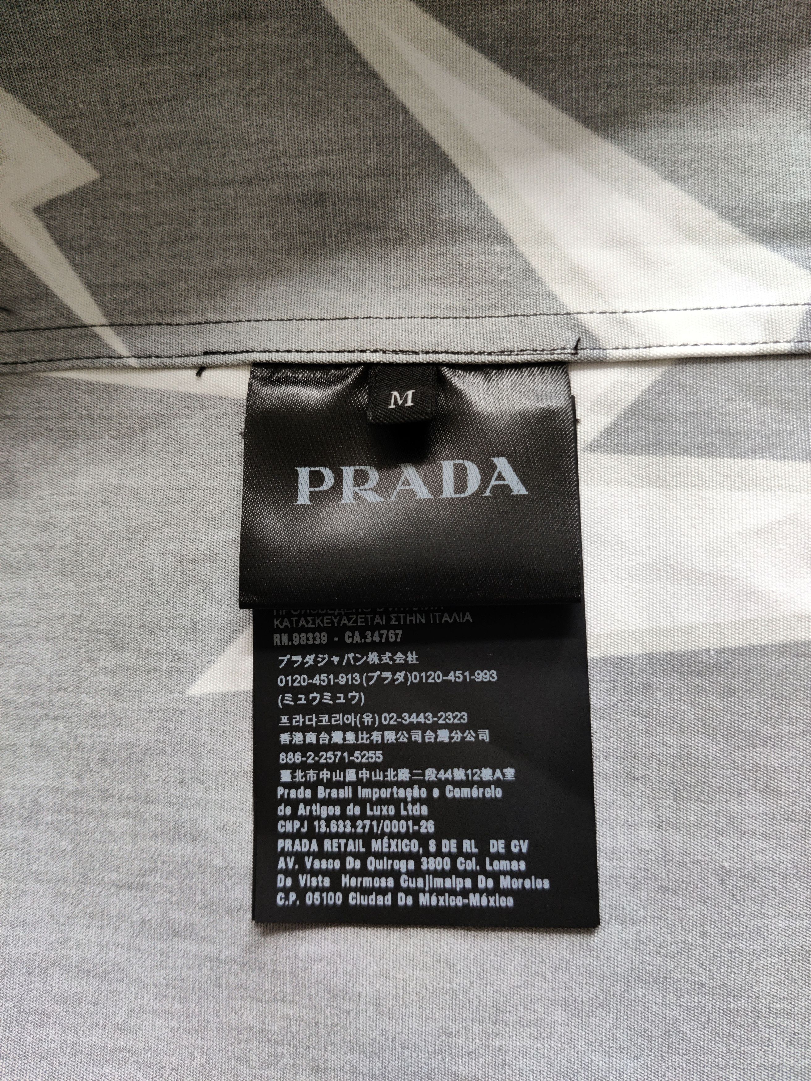 Prada Double Match Bolt Flower Shirt Size US M / EU 48-50 / 2 - 6 Thumbnail