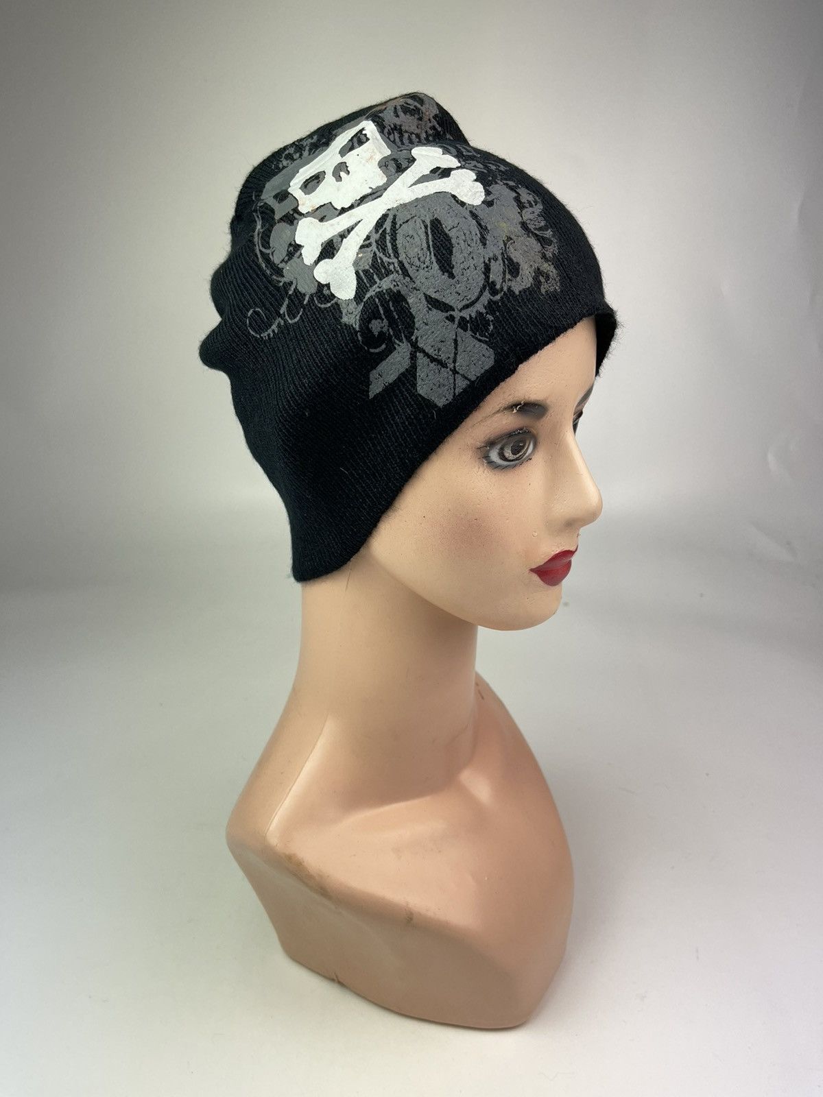 Japanese Brand Japanese brand skull design beanie hat Size ONE SIZE - 1 Thumbnail