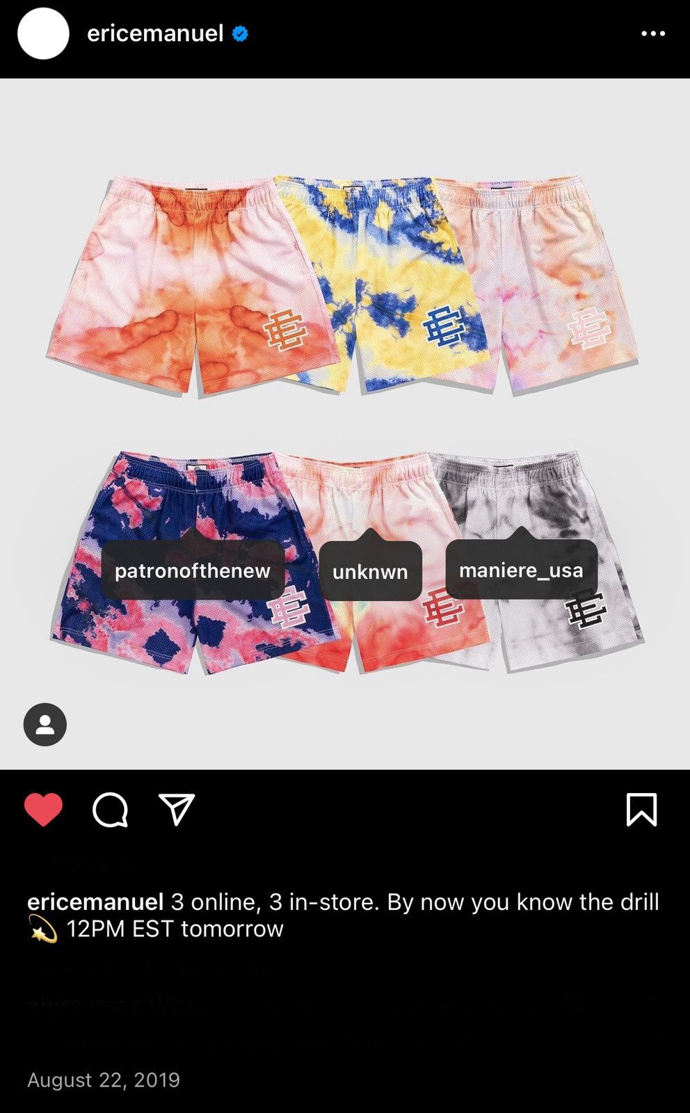 Eric Emanuel RARE Eric Emanuel x Unknwn Shorts Large Size US 34 / EU 50 - 17 Thumbnail