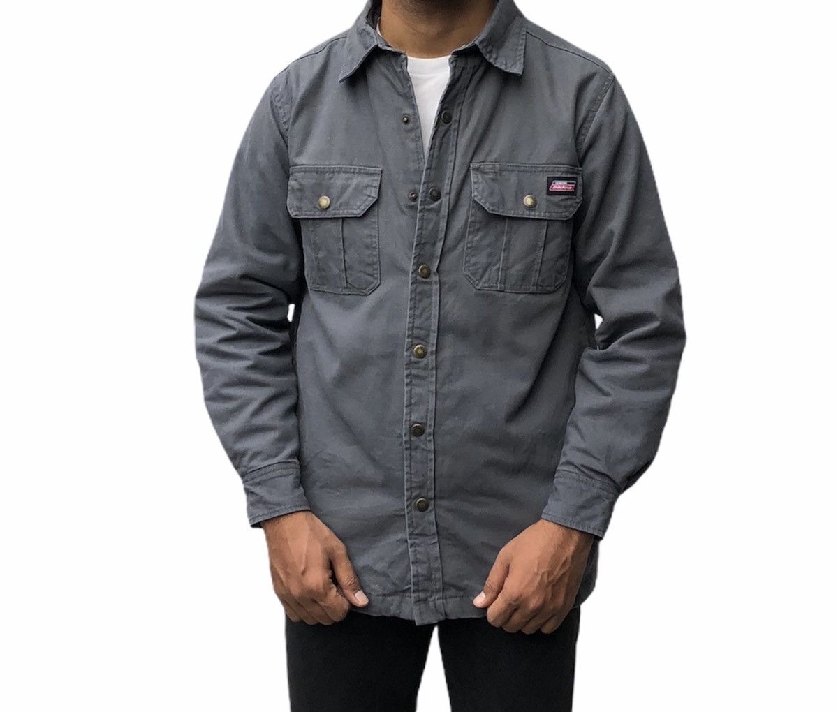 image of Men's Dickies Zip Jacket With Grey Hoodie (Size Small)