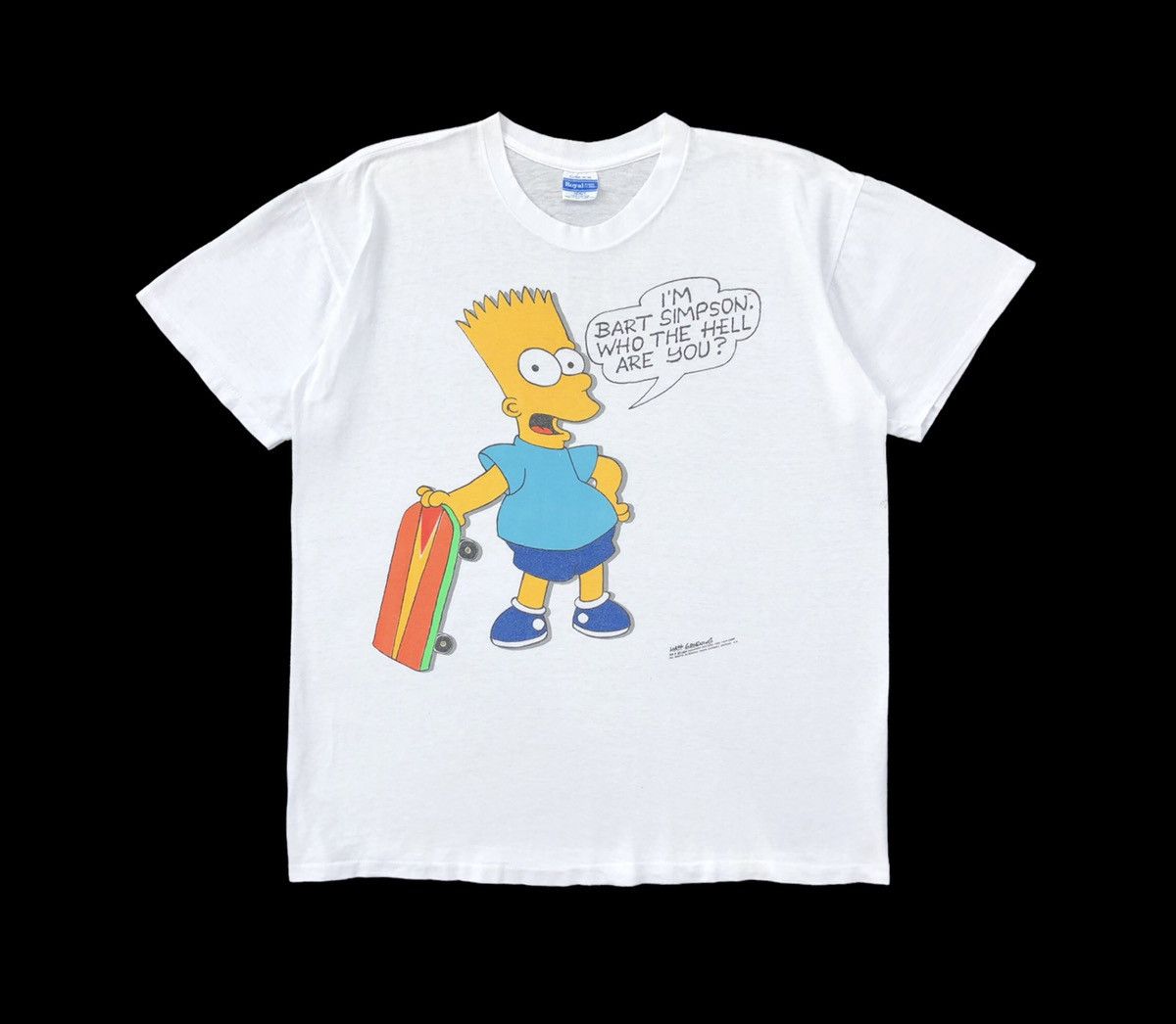 The Simpsons 🔥Vtg 1989 Bart Simpson Who The Hell Are You Matt Groening Size US XL / EU 56 / 4 - 2 Thumbnail