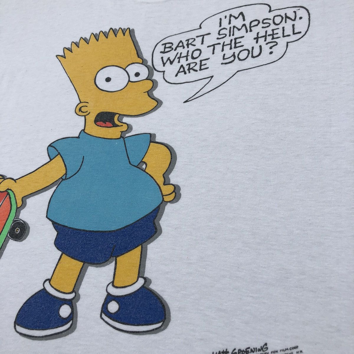 The Simpsons 🔥Vtg 1989 Bart Simpson Who The Hell Are You Matt Groening Size US XL / EU 56 / 4 - 7 Thumbnail