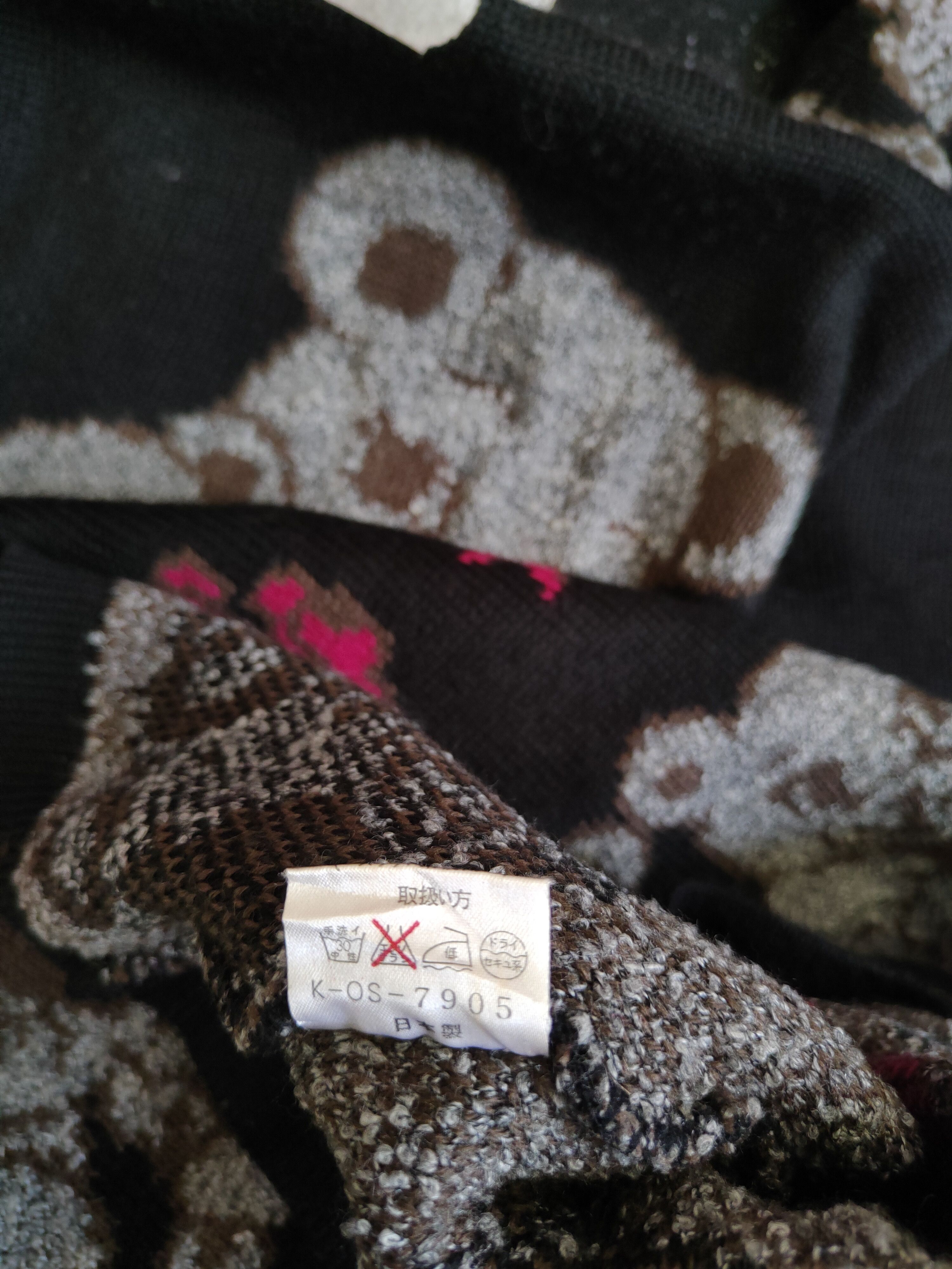 Homespun Knitwear × Japanese Brand IECO Japan teddy bear vintage Black Knitwear #5280 Size M / US 6-8 / IT 42-44 - 8 Thumbnail