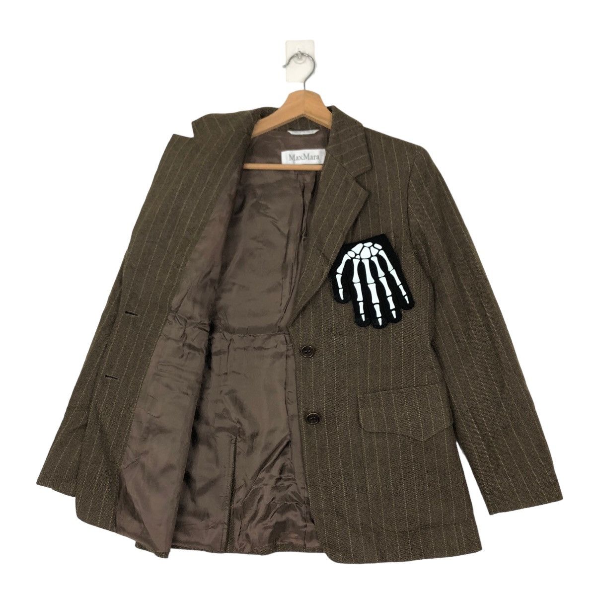 Japanese Brand VINTAGE MAX MARA ITALY PINSTRIPED JACKET Size S / US 4 / IT 40 - 8 Thumbnail