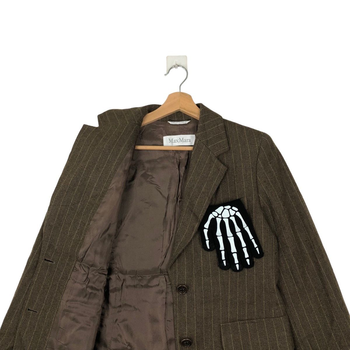 Japanese Brand VINTAGE MAX MARA ITALY PINSTRIPED JACKET Size S / US 4 / IT 40 - 9 Thumbnail