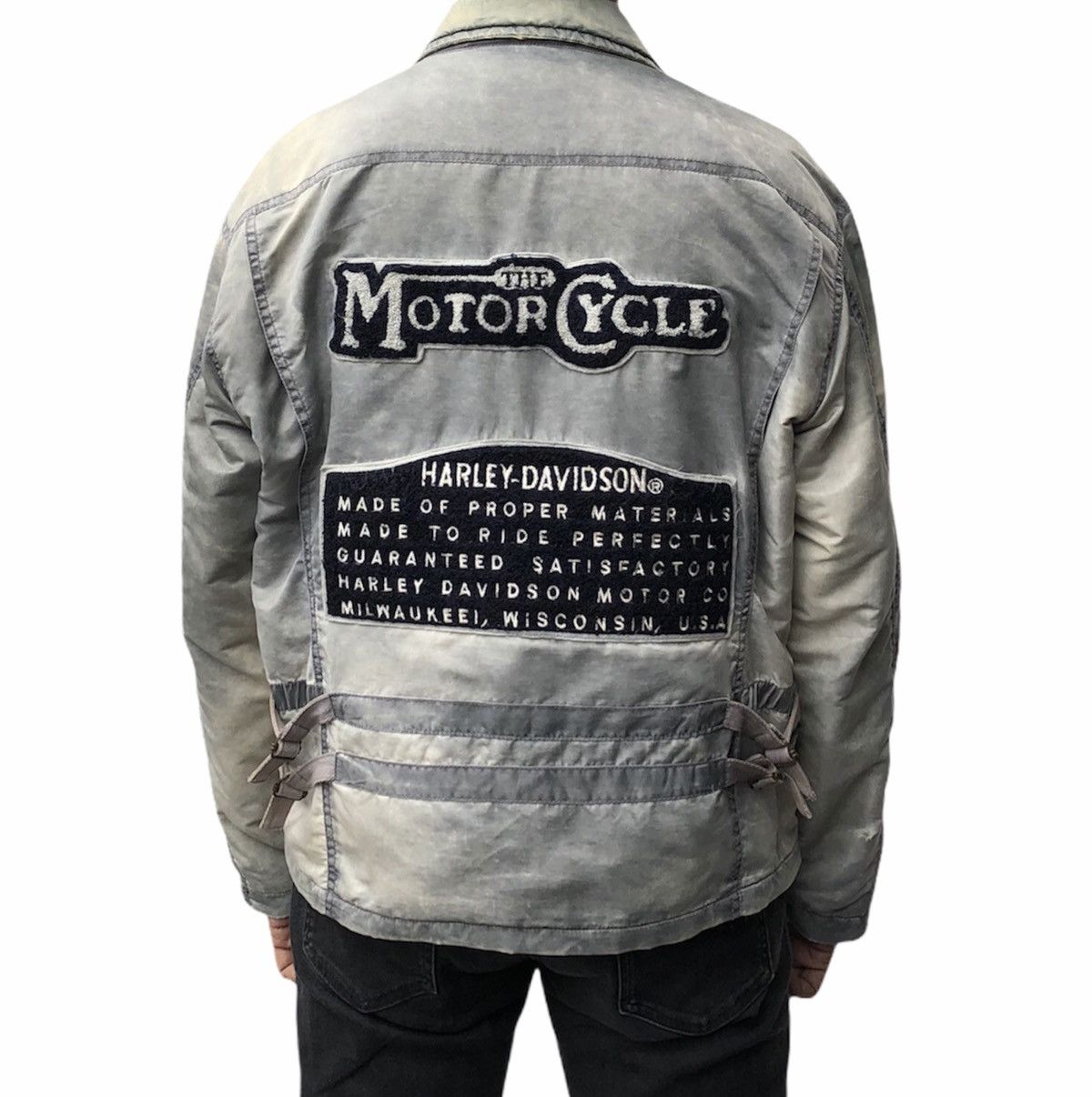 Harley Davidson Vtg Harley Davidson FADED Riders Nylon Jacket Full Patches Size US L / EU 52-54 / 3 - 1 Thumbnail