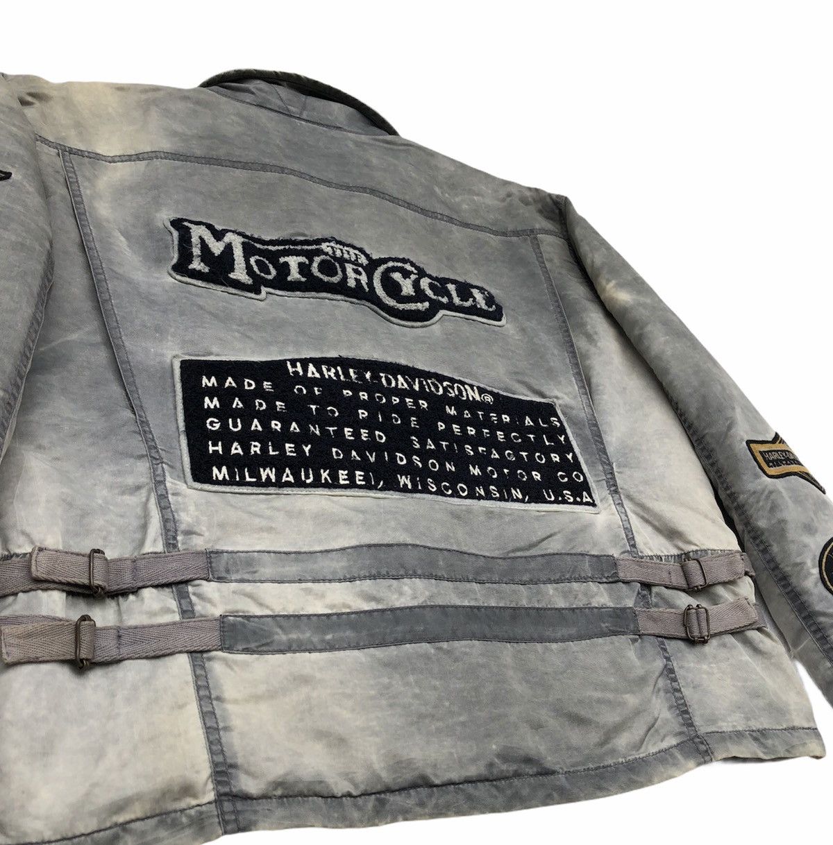 Harley Davidson Vtg Harley Davidson FADED Riders Nylon Jacket Full Patches Size US L / EU 52-54 / 3 - 4 Thumbnail