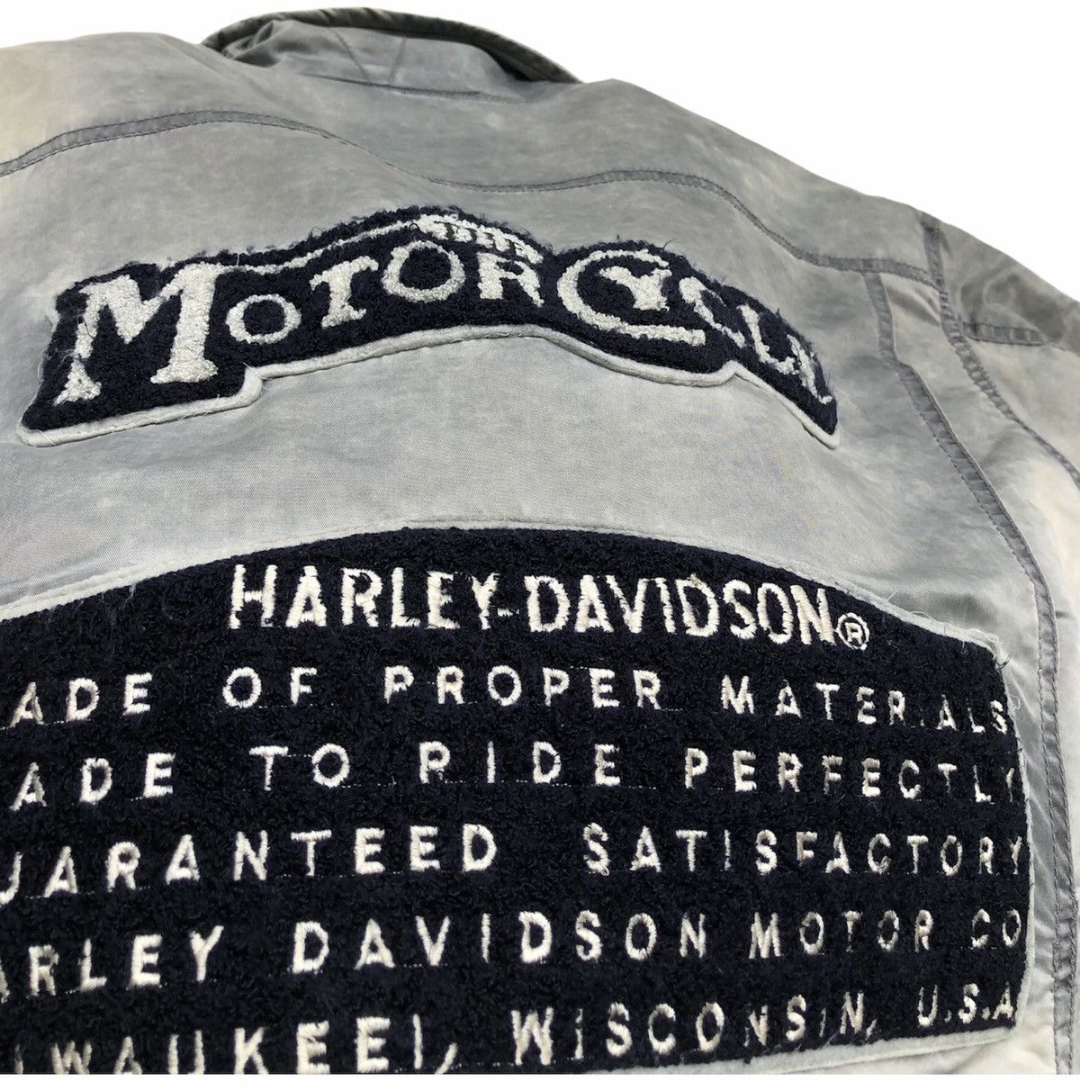 Harley Davidson Vtg Harley Davidson FADED Riders Nylon Jacket Full Patches Size US L / EU 52-54 / 3 - 5 Thumbnail