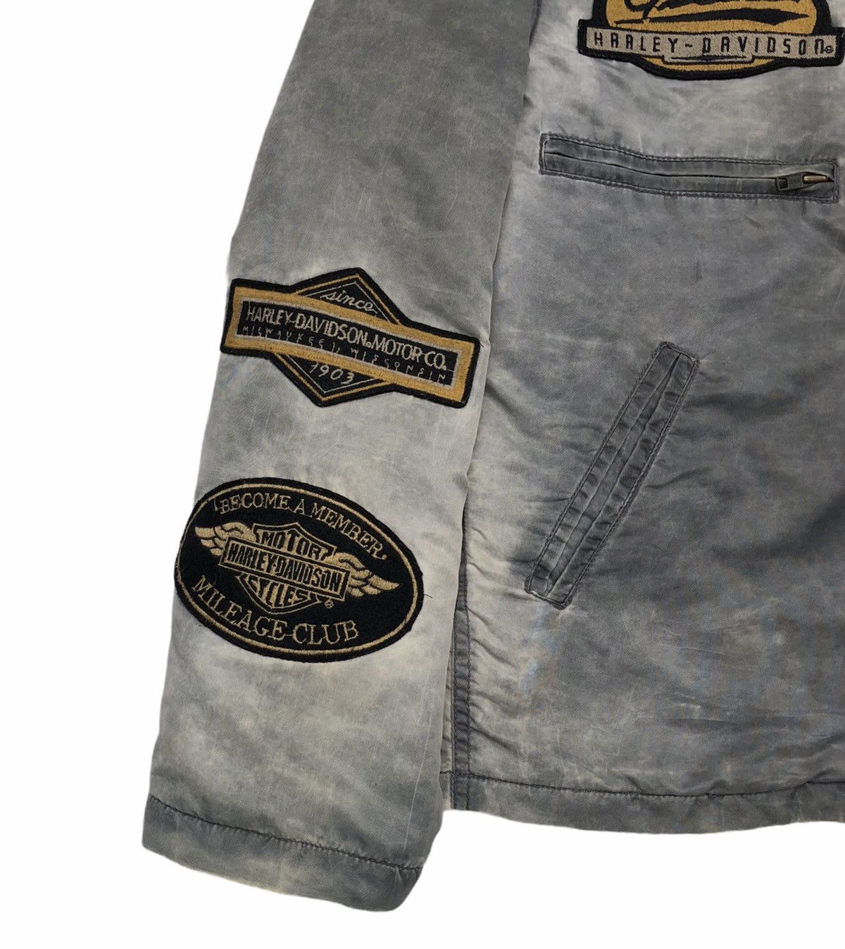 Harley Davidson Vtg Harley Davidson FADED Riders Nylon Jacket Full Patches Size US L / EU 52-54 / 3 - 7 Thumbnail