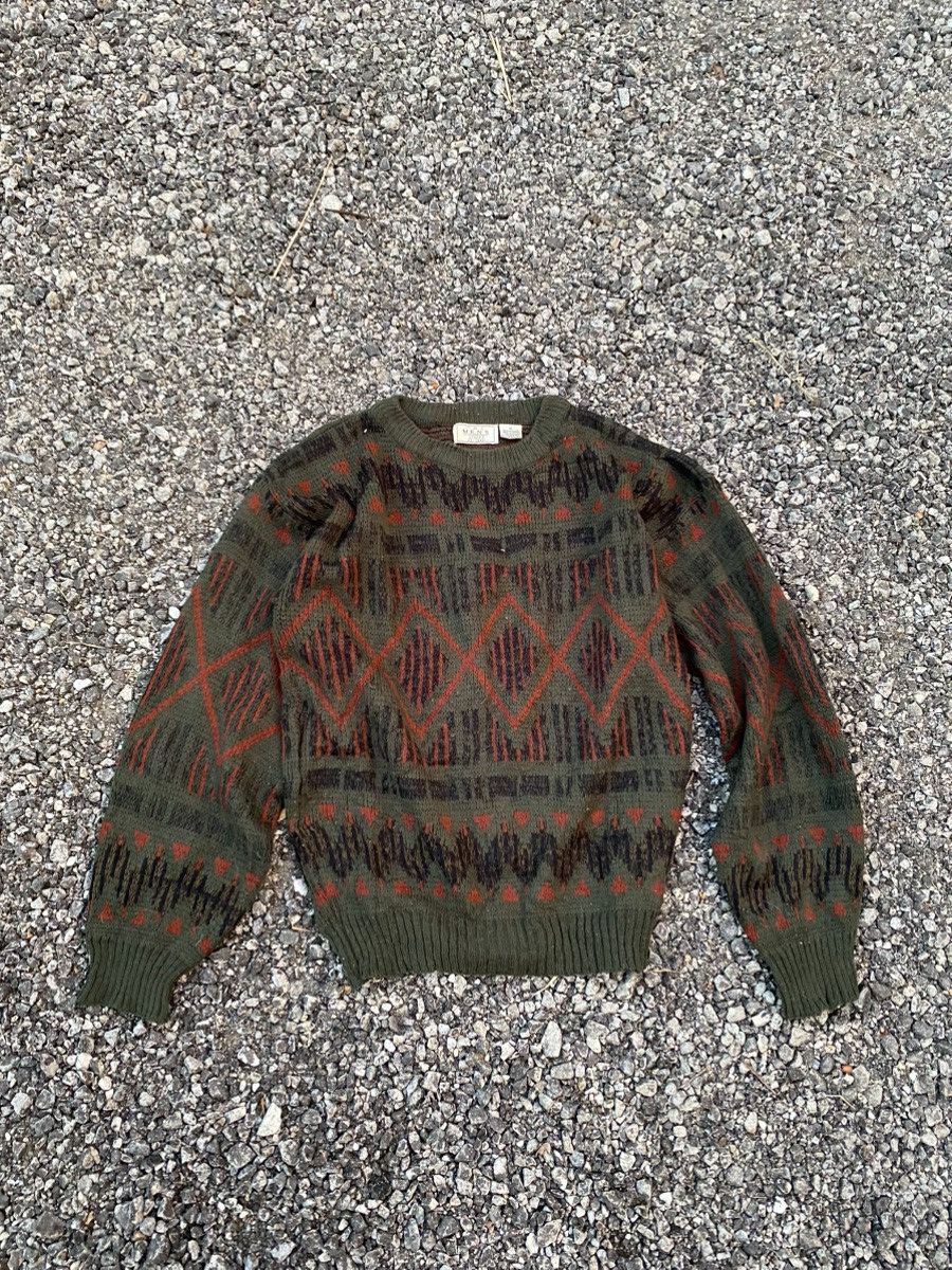 Japanese Brand × Vintage Vintage Green Knitwear Size US L / EU 52-54 / 3 - 1 Thumbnail